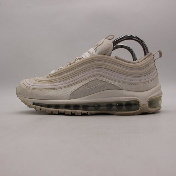 Nike Air Max 97 Youth 6 Women 7.5 Triple White Metallic Silver Shoes 921522-104 - Picture 4 of 9